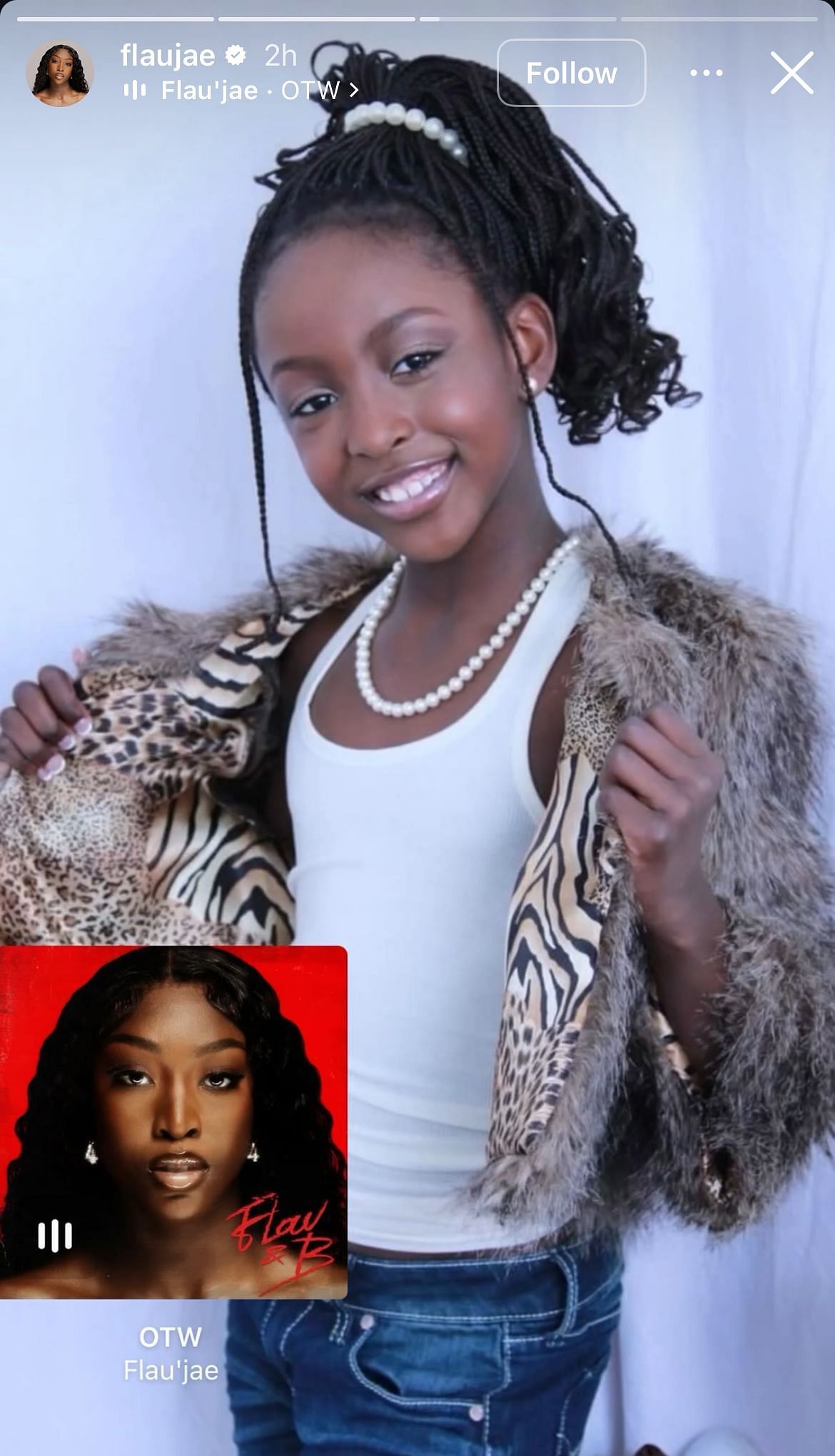 Flau’jae Johnson shares stylish childhood snap